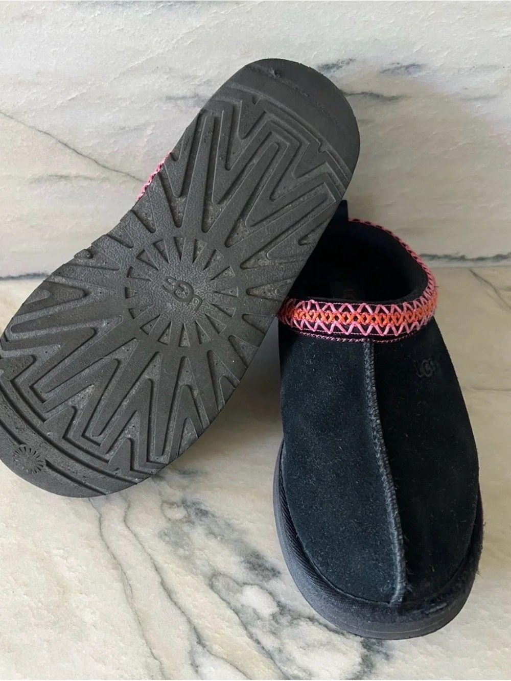 UGG Tasman Slippers with Pink Trim